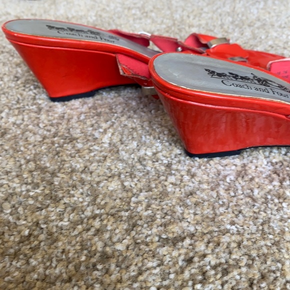 Coach and Four red shoes size 7M - Picture 7 of 9